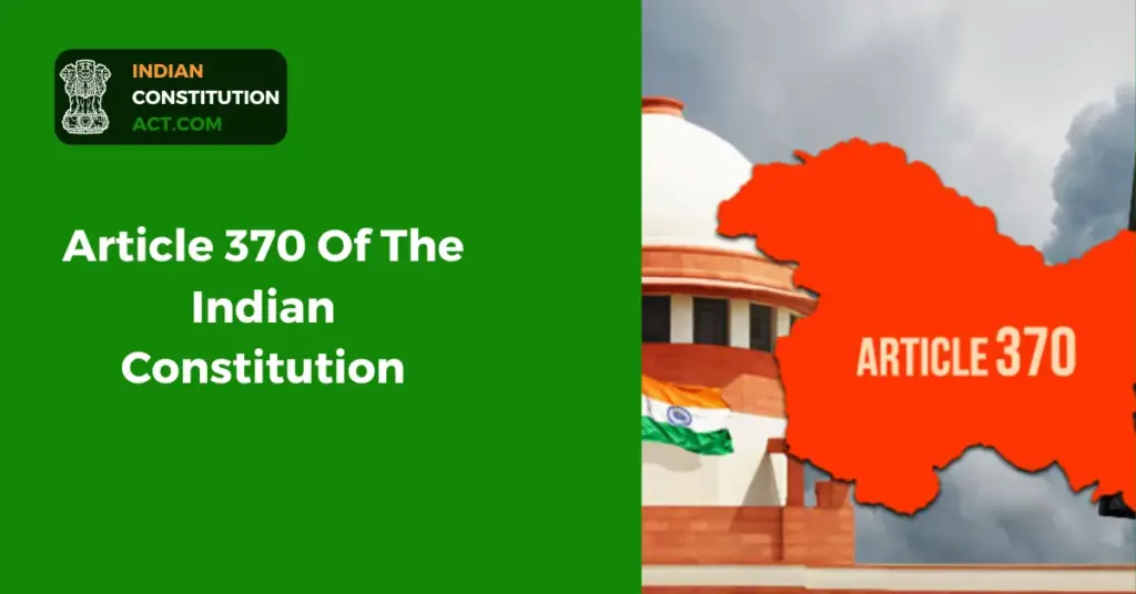 Article 370 Of The Indian Constitution