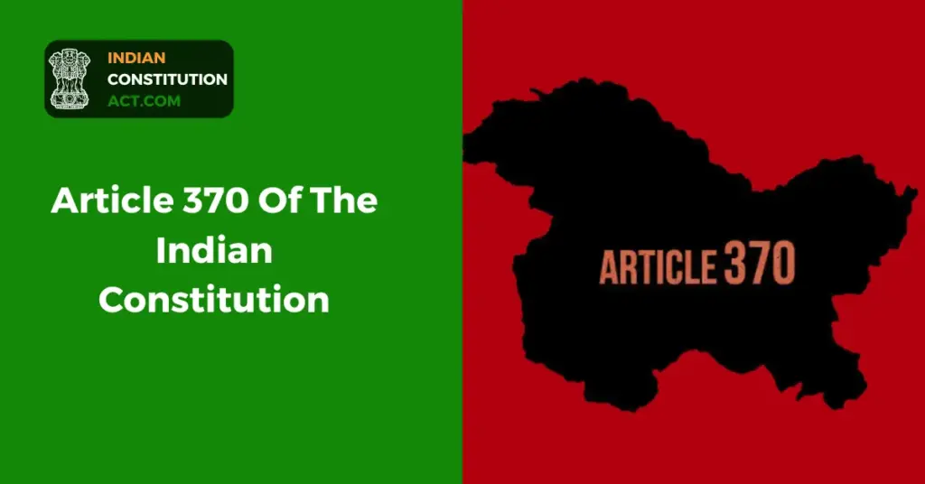 Article 370 Of The Indian Constitution