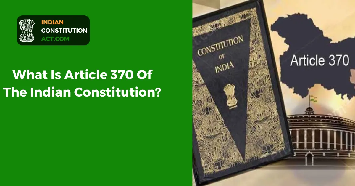 Article 370 Of The Indian Constitution