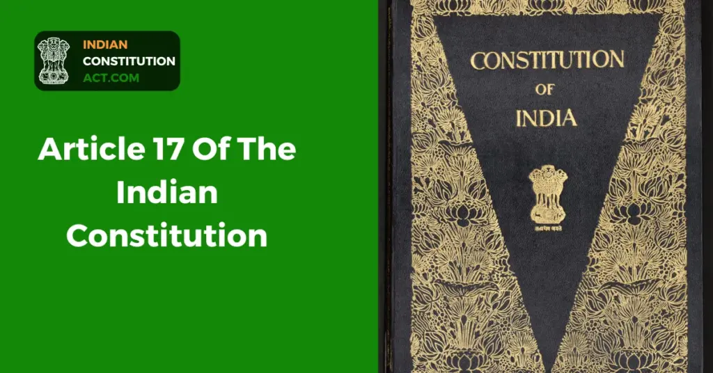 Article 17 Of The Indian Constitution