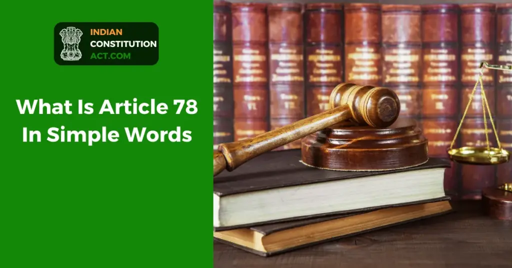 What Is Article 78 In Simple Words