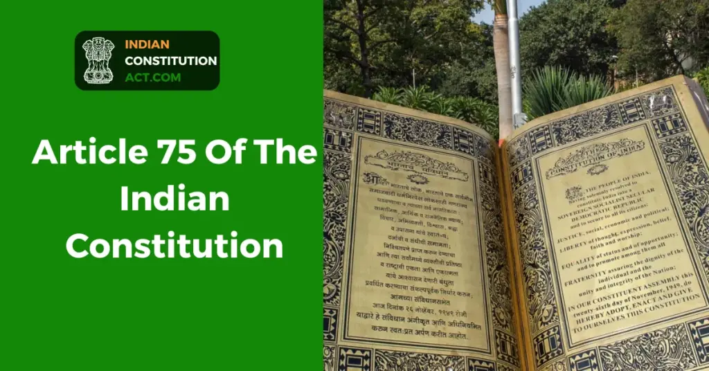 Article 75 Of The Indian Consitution